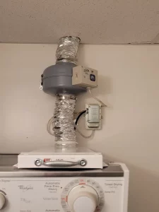 Dryer Duct, Booster fan and lint box