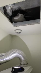 Broken Booster Fan in Ceiling